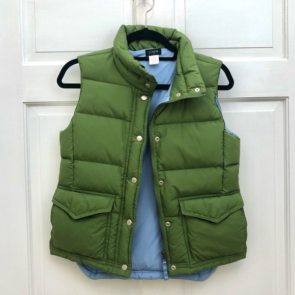 J. Crew Green Quilted Puffer Jacket - Picture 3 of 7